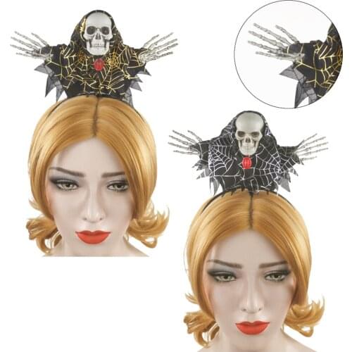 Skull Shaped Headbands Hair Accessories Halloween Horror Decorative Halloween Party Dress Up Head Props