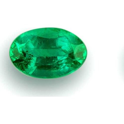 VANTJ Lab Created Columbia Emerald CCE Loose Gemstone Hydrothermal Oval Cut Diy for Silver Gold Women Jewelry Random Delivery
