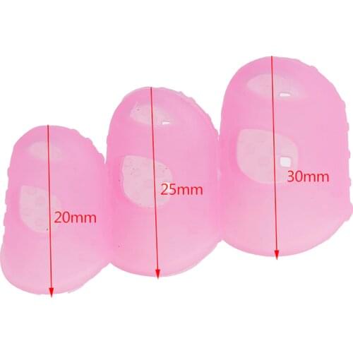 Hollow Breathable Sewing Needle Accessories 3size Anti-pain Silicone Finger Sleeve Knitting Tool Multicolor Silicone Thimble Tip