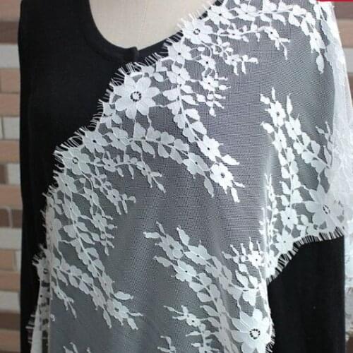 Exquisite Net Yarn Trimming Eyelashes Lace DIY Clothing Wedding Dress Stitching Clothes Decoration Veil Accessories RS3358