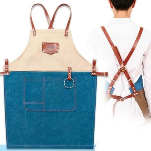 Quality Various Styles Cowboy Apron Korean Fashion Chinese Restaurant Barber Floral Artist Men and Women Overalls Wear Resistant