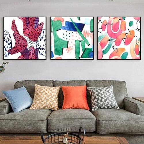 Beautiful Watercolor Abstract Pattern Canvas Painting Print Poster Wall Art Picture Living Room Bedroom Home Decor Free Shippin