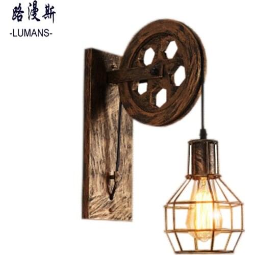 Loft lampes suspendues abajur iron crystal bedroom corridor dining room espelho wall lights for home bedroom lamp wall lamp