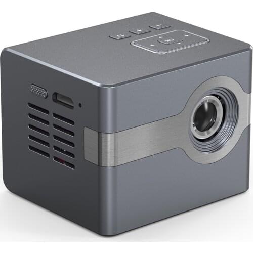 C50 Mini DLP Projector Portable Pocket Projector Home Theater HD Input USB Audio Output Built-in 2500mAh Battery with Tripod