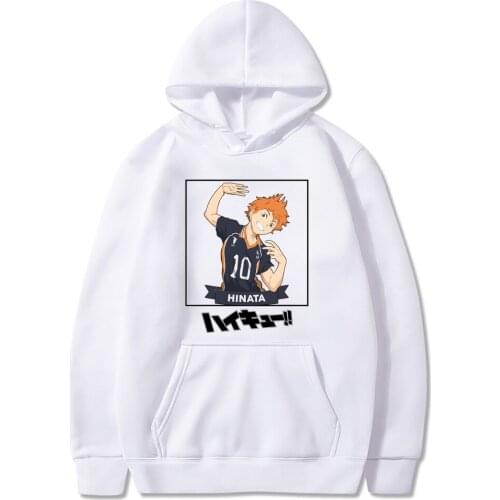 Men Hoodie Haikyuu Cosplay Costume Hinata Shoyo Clothes College Anime Women/Men Top
