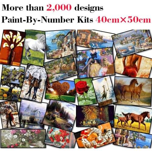 Mileelife Paintting By Numbers for Kids Adults DIY Beginner Oil Painting Kit Home Decoration