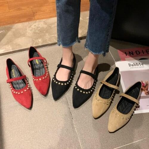 New Breathable Pointed Shoes Moccasin Womens Flat Shoes Metal decoration Pure color Womens Soft Shoes Women Zapatos De U25-38