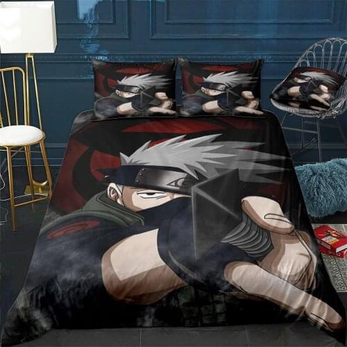Hatake Kakashi Duvet Cover Comfortable Quilt Home Decora Design Universal Bedding Set Bedclothes+Pillowcase 3pcs