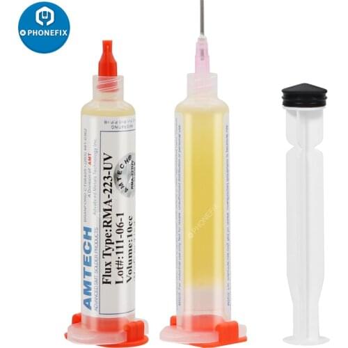 Made in USA! RMA-223-UV Paste with Syringe Needle for Mobile Phone BGA Soldering Repair Original AMTECH RMA-223 Welding Flux