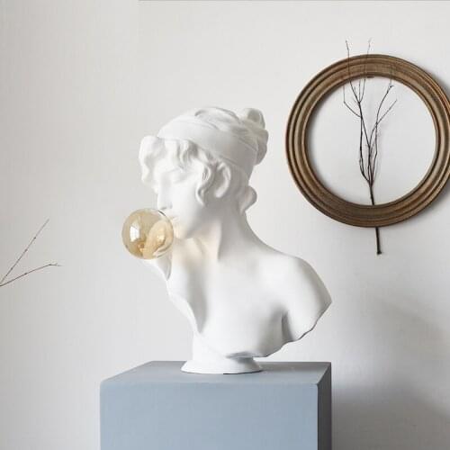 NORDIC BUBBLE-BLOWING GIRL ART SCULPTURES DECORATES VENUS FIGURE FIGURINES HOME DECOR ART MATERIAL RESIN CRAFT R5180