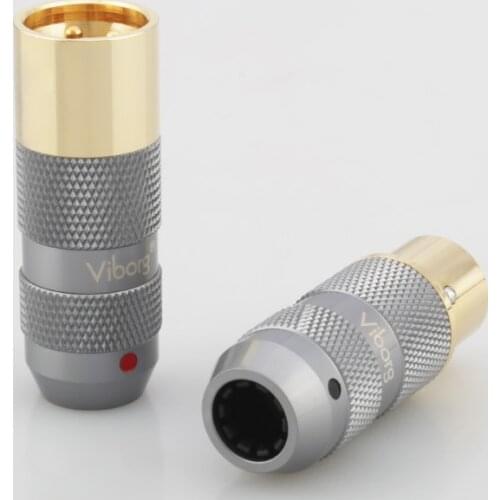 2020 VIBORG XM202G+XF202G Pure Copper Made XLR With 24K Gold plated XLR Connector Jack Hifi Audio MIC Cable Balance Connector
