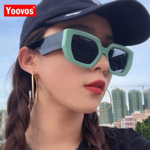 Yoovos Square Women Sunglasses 2021 Sun Glasses Women Retro Eyewear Brand Designer Sunglasses For Women Square Gafas De Mujer