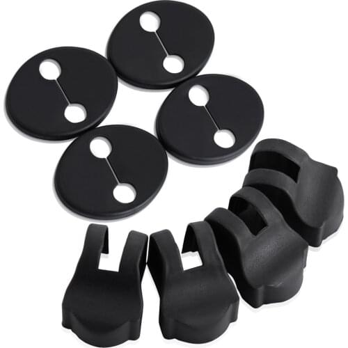 4Pcs Car Door Lock Protector Cover+4Pcs Door Check Arm Protection Cover For Hyundai,Elantra,I30,Sonata 8,Santa Fe,Tucson