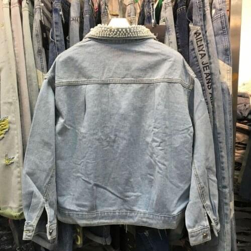 Single Breasted Embroidered Flares Ribbons Womens Denim Jackets Euro Autumn New Sweet Loose Streetwear Female Outerwear Coats