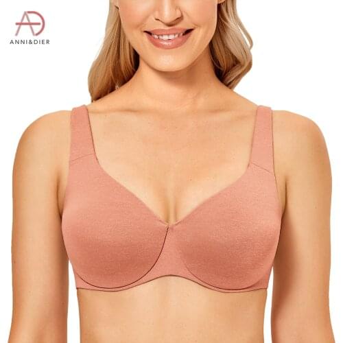 Womens Plus Size Minimizer Seamless Bra Full Coverage Underwire Unlined Cup 34-46 B-G