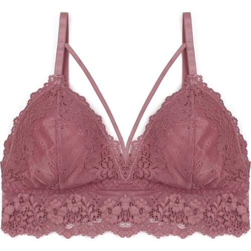 Women Sexy Crop Tops Lace Bralette Fashion Female Bandeau Top Tank Wireless Bra Underwear Soft Brassieres 4 Colors