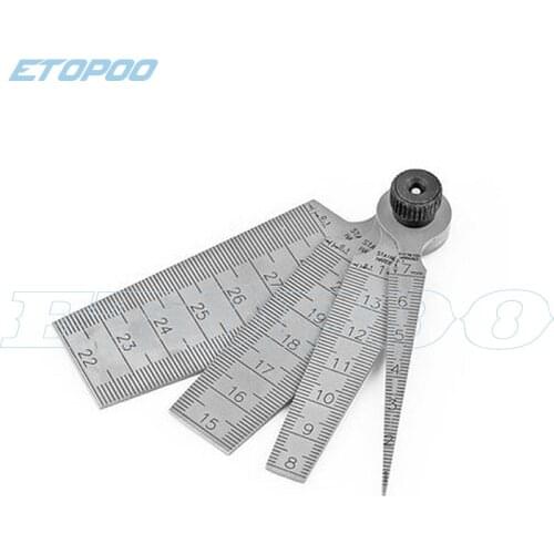 0-29mm Steel Metric Taper Gauge Aperture Scale Wedge Feeler For Drill Hole 4 In 1 Muti-fuction Gap Ruler Measuring Tools