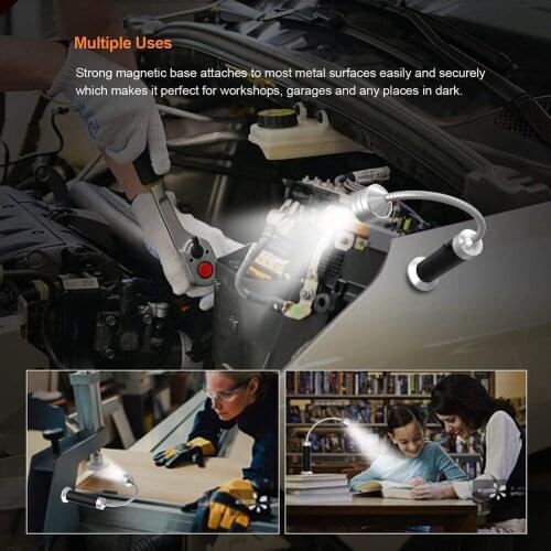 1 Pcs Barbecue Light Magnetic Base Super Bright LED Lights Flexible Gooseneck Weather Resistant SCVD889