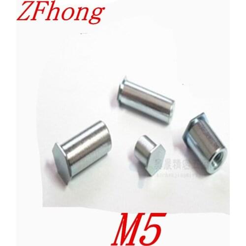 100pcs M5*5/6/7/8/9/10/11/12/13/14/15/16/18/20/25/30 Blind hole pressure riveting stud pressure riveting nut column OD=5.4mm