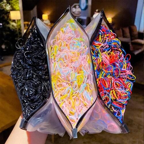 1000pcs/Pack Girls Colorful Small Disposable Rubber Bands Gum For Ponytail Holder Elastic Hair Jewelry Fashion Hair Accessories