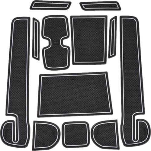 12Pcs Anti-slip Non-slip Car Rubber Decorative Cup Holder Sticker Gate Slot Pad Door Groove Mat For SUZUKI SWIFT 2018 Accessorie