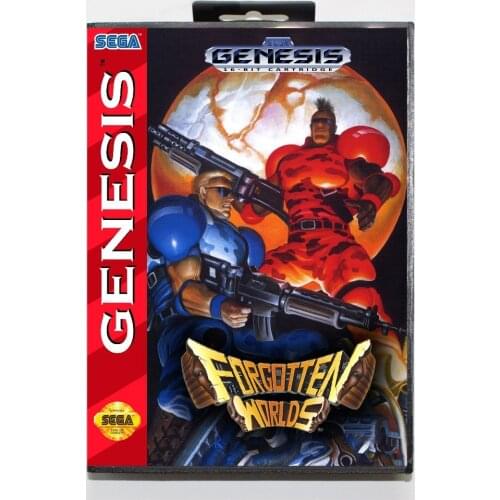16 bit Sega MD game Cartridge with Retail box - Forgotten Worlds game card for Megadrive Genesis system