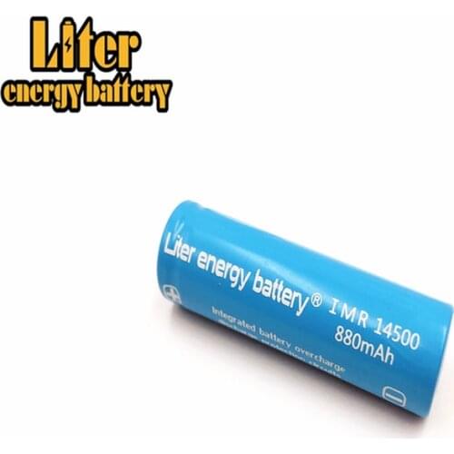 2pcs! Liter Energy Battery 3.7v 14500 Battery 880mah Li-ion Rechargeable Battery For Led Flashlight Toys Bicycle Lamp Headlamp