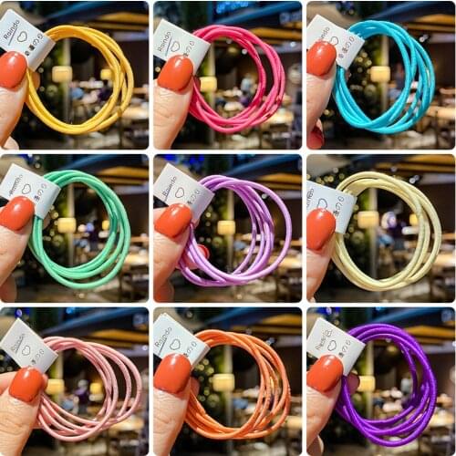 5/10 Pcs/Set Children Cute Colors Soft Elastic Hair Bands Baby Girls Lovely Ponytail Holder Rubber Bands Kids Hair Accessories