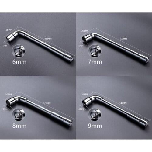 6-15mm L-shaped Socket Wrench Spanner Screwdriver Bits Key Utility Tool Screwdriver Bit Car Maintennance Daily Repair
