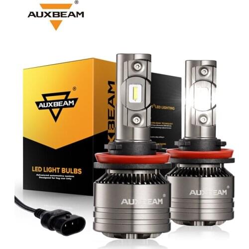 Auxbeam H11 Car LED Headlight Bulbs 70W 6500K Fog Light Headlamp LED Bulbs IP68 Waterproof with Decoder Canbus of Series F-T1
