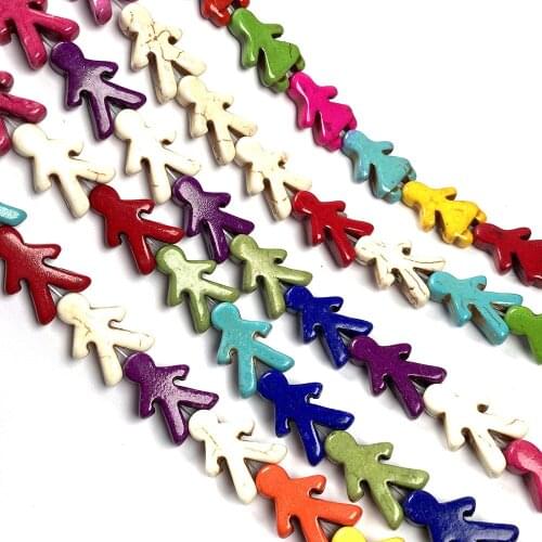 Natural Stone Beads Turquoises Child shape Loose Spacer Beaded Semi-Finished For jewelry making DIY necklace bracelet accessory