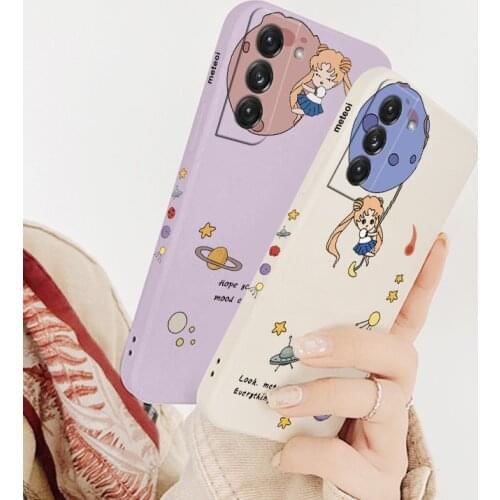 Cute Girl Holding A Ball Phone Case For Samsung Galaxy A32 A22 A12 A02 A02S 4G 5G EU Cover