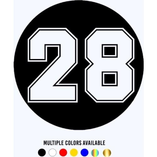 CK20191# Funny Vinyl Decal Digital 28 Car Sticker Waterproof Auto Decors on Truck Bumper Rear Window