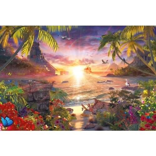Sunset beauty The wooden puzzle 1000 pieces ersion jigsaw puzzle white card adult childrens educational toys