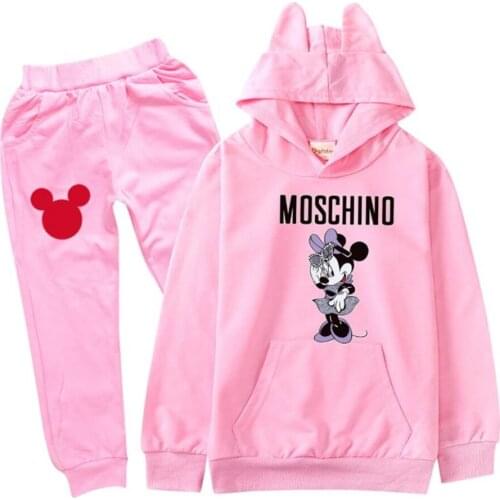 Disney age season children suit childrens cartoon long-sleeved fleece + leisure pants suit