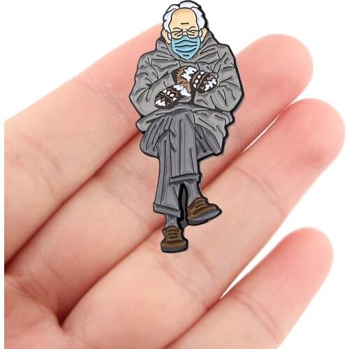 DZ1955 Bernie Sanders Collection Enamel Pins Badge for Backpack Collar Lapel Pin Hat Jewelry Birthday Gifts for Friends