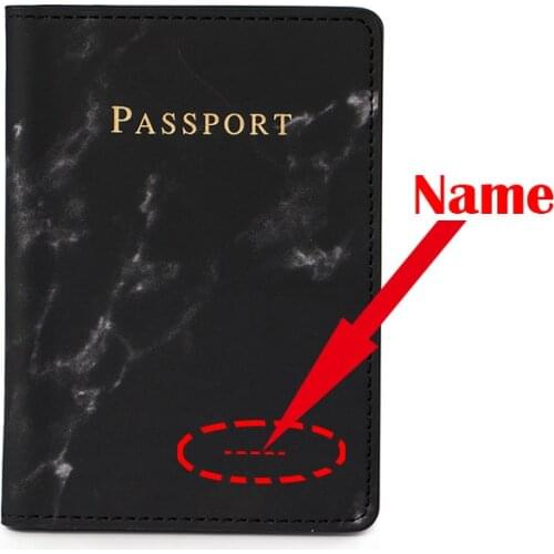 Personalized Marble Passport Cover Women Travel Marble Cover for Passport with Name US Passport Holder Covers on The Passport