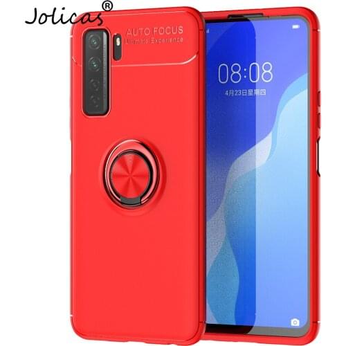 Ring Shell Covers Silicon For case Huawei Nova 7 SE Cover Coque Aksesuar Huawei etui P40 Lite 5G Soft TPU Cases Phone Etui Case
