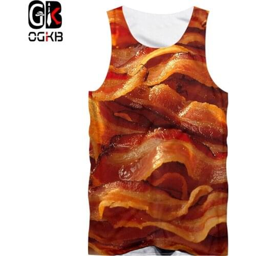 OGKB Hombre Summer new style Gyms 3D Vest Printed Meat Casual 5XL Clothes Homme Tank Tops Wholesale