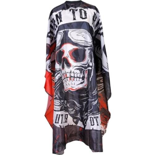 Fashion Skull Skeleton Hair Cutting Cape Salon Coloring Apron Gown Cloth