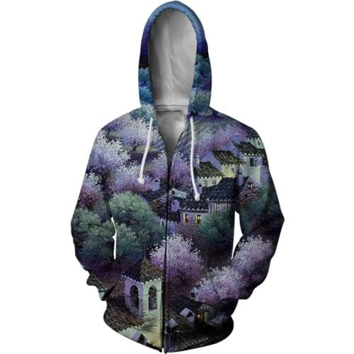 Funny Mens Zipper Hoodies 3D Regular Printed Zipper Hooded Men New Arrivals Long-sleeved Hooded Sweatshirt Spring Autumn