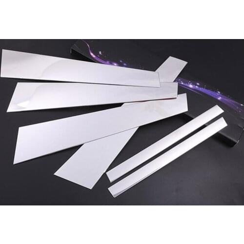 6pcs Aluminum Window Decoration Stirps Cover Trim Stickers For BMW 5 Series F10 520li 525li 530 535li 2011-2016 Car-styling