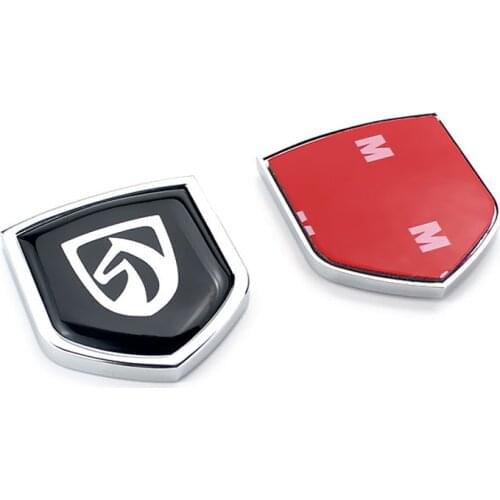 4.3x3.8cm Car Body Stickers for Baojun Bao Jun Lechi E100 E200 530 630 730 S1 S3 310 210 510 710 360 S6 Chrome Emblem Styling