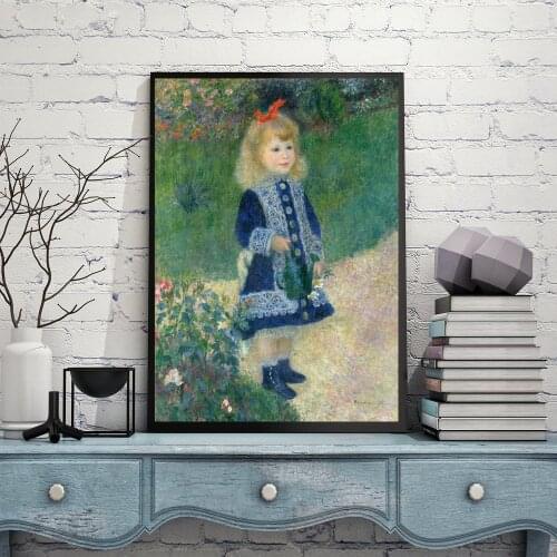 Auguste Renoir Hallway Wall Decor "a Girl with a Watering Can" Artwork for Home Decor Office Room Wall Art Poster Print