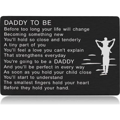 New Dad Gift Wallet Card Father from Expectant Mom Pregnancy Announcements First Fathers Day Gifts for Husband DIY Wholesale