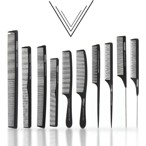 New 10pcs Hairdressing Combs Barbers Hair Styling Tools Kits Set Useful Hair Comb Pro Salon Hair Care Styling Tool Hair Brushes