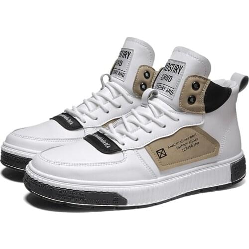 New menS leather shoes panel shoes trendy vogue casual menS shoes classic high-top comfortable casual menS shoes