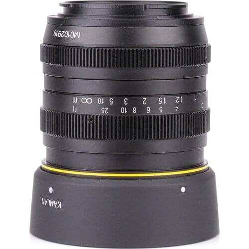 Kamlan 50mm F1.1 APS-C Large Aperture Manual Focus Lens for canon eos m Free shipping