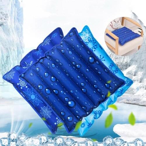 Home Office Chair Cooling Cushion Snowflake Drip Print Ice Cushion Water Injection Seat Pad Waterproof Chair Cooling Cushion
