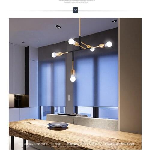 Postmodern Nordic Iron Herringbone Branch Pendant Light Living Room Restaurant Bedroom Bar Hanging Lighting E27 Bed Ing